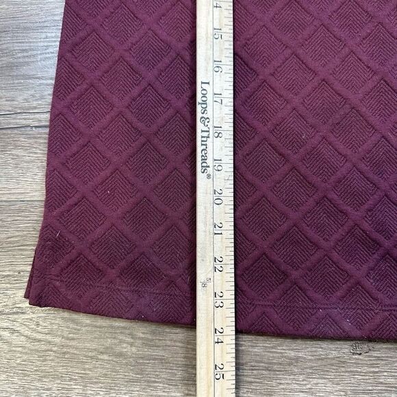 Soft Surroundings Women’s Size Medium Petite Dorothy Jacquard Top Merlot - Picture 3 of 6